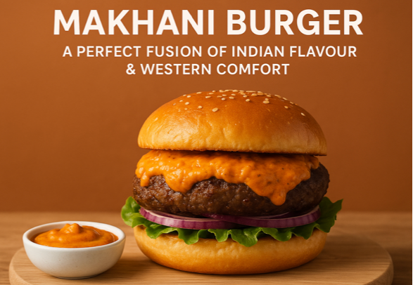 Makhani Burger Recipe – A Perfect Fusion of Indian Flavours & Western Comfort