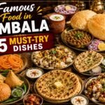 Famous food in Ambala including chole bhature, chaat, samosa and North Indian dishes