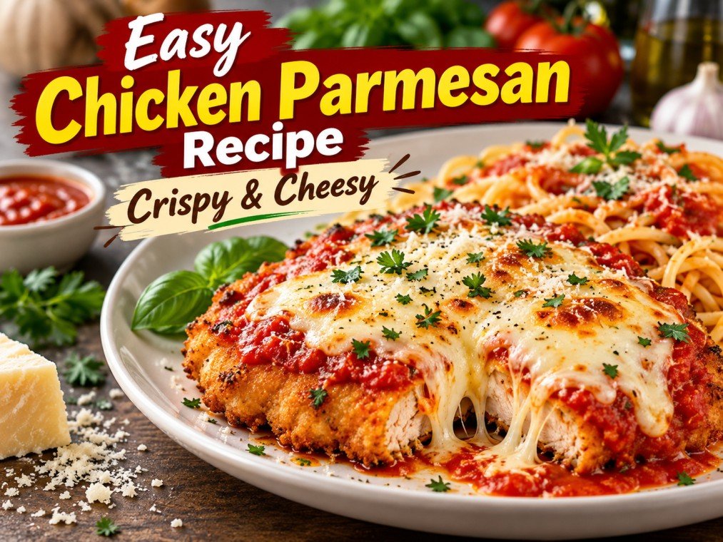 Easy Chicken Parmesan Recipe – Crispy & Cheesy