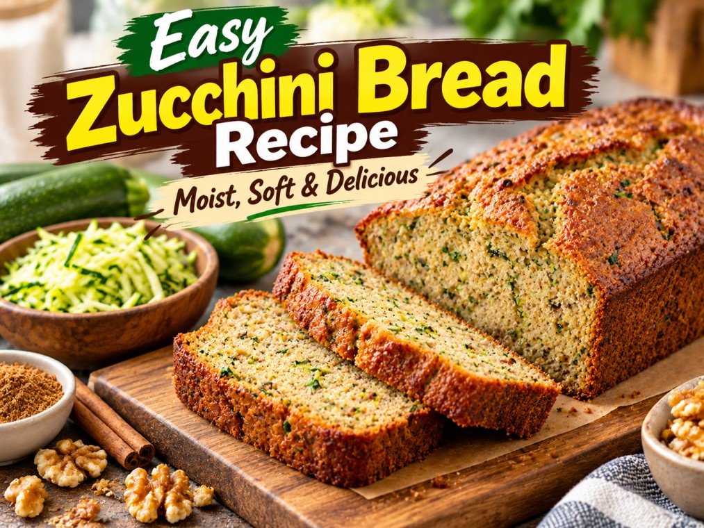 Easy Zucchini Bread Recipe – Moist, Soft & Delicious