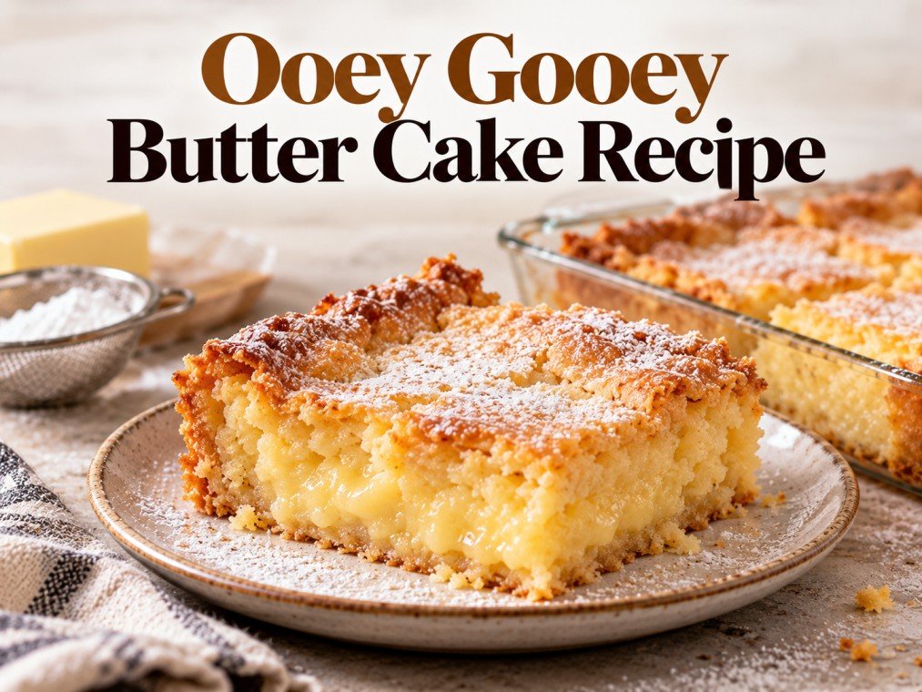 Ooey Gooey Butter Cake Recipe: Easy, Rich & Creamy Homemade Cake
